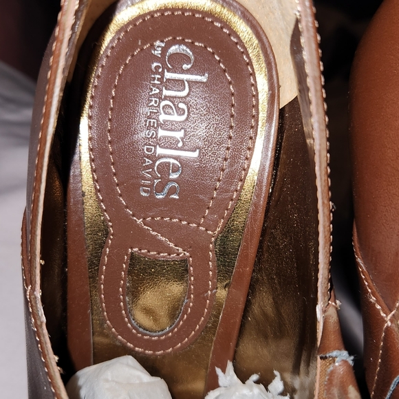 BNWOB CHARLES DAVID OPEN TOE WEDGE SHOES - Picture 11 of 14